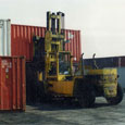 Stacking loaded container